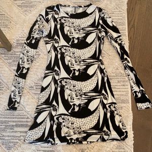 Reformation Black White Print Dress